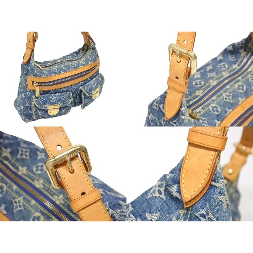 Louis Vuitton Blue Indigo Denim Shoulder Monogram Bag Baggy - Picture 4 of 9